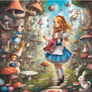 Avonture in Wonderland (Meisie se naam) se magiese reis
