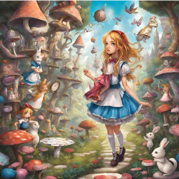 Avonture in Wonderland (Meisie se naam) se magiese reis